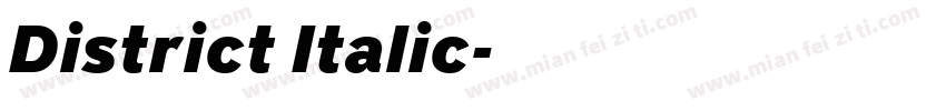 District Italic字体转换